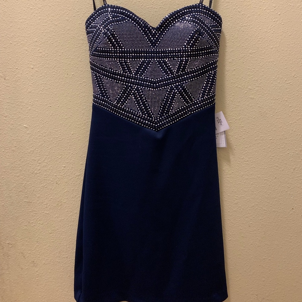 Sequin Navy Dress - Dillard’s